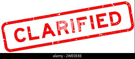 Grunge red clarified word square rubber seal stamp on white background Stock Vector