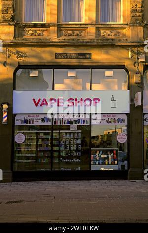 Vape Shop Queen Street, Cardiff city centre. Taken January 2024 Stock Photo 