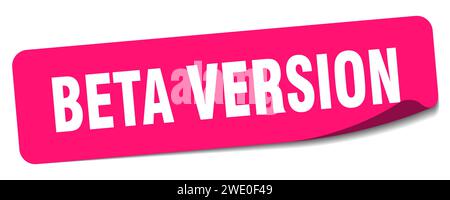 beta version sticker. beta version rectangular label isolated on white background Stock Vector