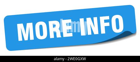 more info sticker. more info rectangular label isolated on white background Stock Vector