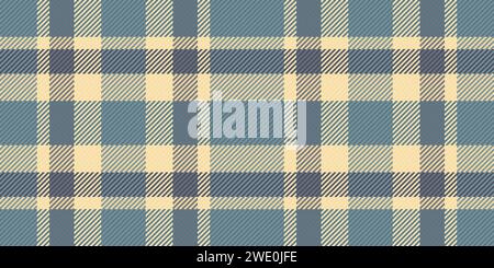 Geometric fabric check tartan, content pattern plaid vector. Repetitive background textile texture seamless in pastel and cyan colors. Stock Vector
