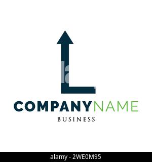 Initial Letter L Arrow Up Icon Logo Design Template Stock Vector