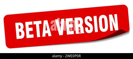 beta version sticker. beta version rectangular label isolated on white background Stock Vector