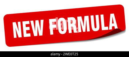 new formula sticker. new formula rectangular label isolated on white background Stock Vector