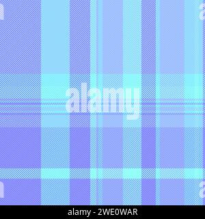 Furniture texture plaid textile, robe fabric tartan seamless. Luxury check background pattern vector in blue and cyan color. Stock Vector