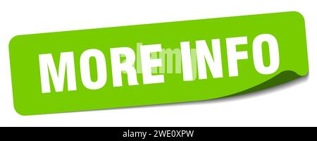 more info sticker. more info rectangular label isolated on white background Stock Vector
