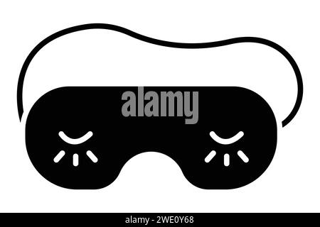 spa sleep mask icon. icon related to beauty sleep and eye care. solid icon style. element illustration Stock Vector