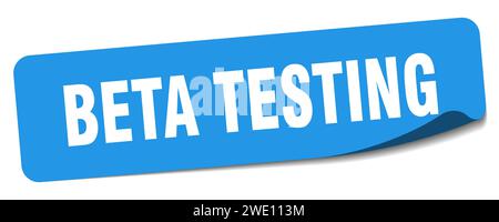 beta testing sticker. beta testing rectangular label isolated on white background Stock Vector