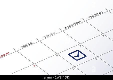 Elections reminder icon. Calendar with american star symbol. Stock Vector