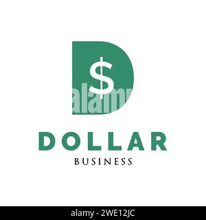 Initial Letter D Dollar Icon Logo Design Template Stock Vector