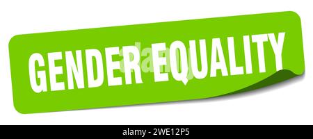 gender equality sticker. gender equality rectangular label isolated on white background Stock Vector