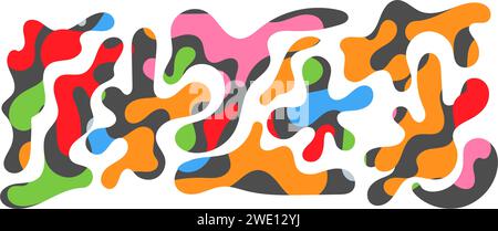 Freeform blob shapes. Abstracts amoeba shapes, freeform organic elements. Stock Vector