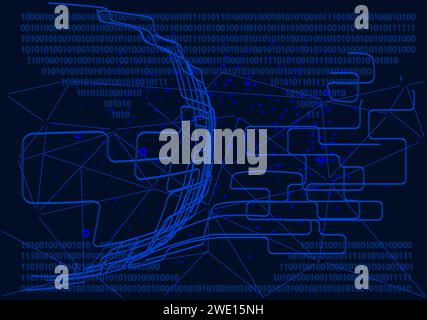 Internet data abstract vector background Stock Vector