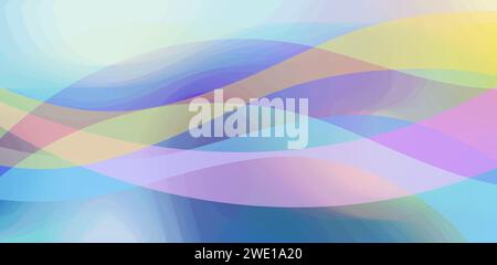 Blue Abstract background with colorful wave shapes stock illustration Stock Vector