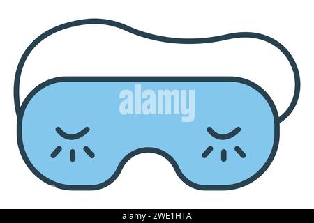 spa sleep mask icon. icon related to beauty sleep and eye care. flat line icon style. element illustration Stock Vector