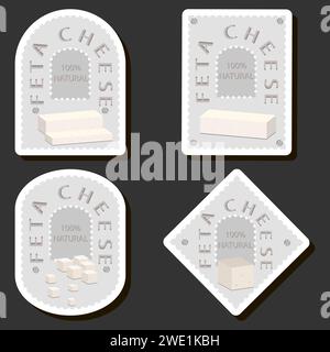 Illustration on theme beautiful tasty edible homemade cheese dairy product consisting of various ingredients Stock Vector
