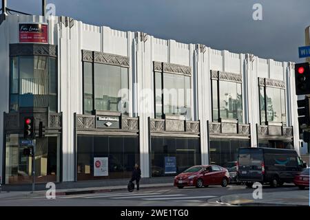 The Dominguez-Wilshire Building, building, architecture, Art Deco, Wilshire, Boulevard, Los Angeles, California, USA Stock Photo