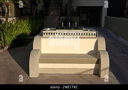 detail, Art Deco, residential, building, Rossmore, midtown, Los Angeles, Caifornia, USA Stock Photo