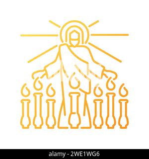 Revelation gradient linear vector icon Stock Vector