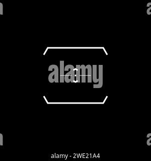 HUD futuristic aim, cyberpunk target Stock Vector