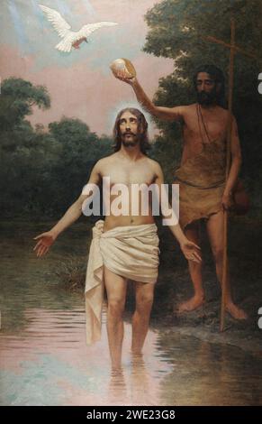 El bautismo de Jesús, por José Ferraz de Almeida Júnior. Stock Photo