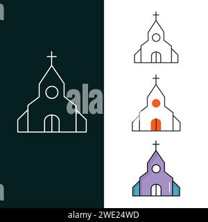 "Church Vector Illustration Icon Design" Stock Vector