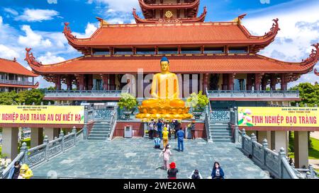 Image Thành Nghiệp image beautiful - Aerial view of Thanh Tam Pagoda in Binh Chanh district. A ...