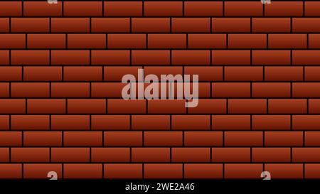 Illustration of red brick wall background Stock Vector