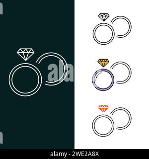 "Ring Vector Illustration Icon Design" Stock Vector
