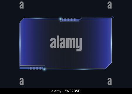 Abstract blue futuristic background of technology sci fi frame vector Stock Vector