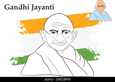 Gandhi Jayanti Outline PNG Transparent Images Free Download | Vector Files  | Pngtree