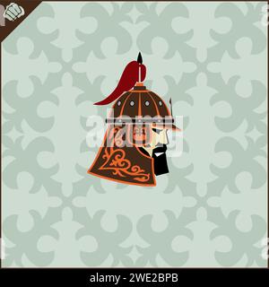 Ethnic patterns. Traditions of nomads, Kazakh steppes, Asian Mongolian Caucasus Stock Vector