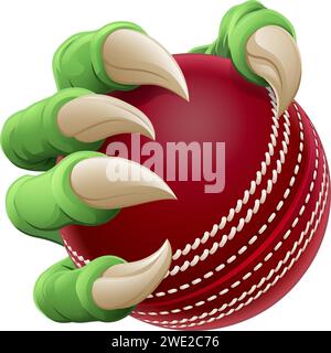 Cricket Ball Claw Cartoon Monster Animal Hand Stock Vector