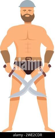 Sword arena warrior icon cartoon vector. Old venue. Coliseum show fight Stock Vector