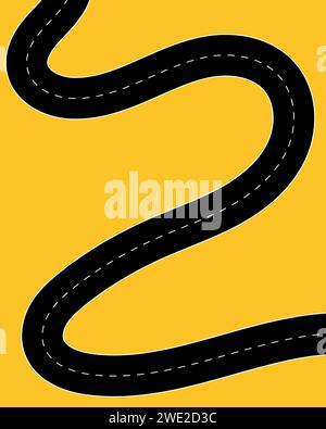 Zigzag road. Success concept. Vector illustration graphic design Stock Vector