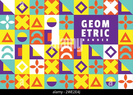 Simple flat design geometric background concept Stock Vector