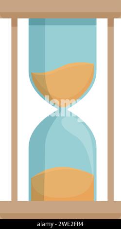 Ticking sand glass icon cartoon vector. Waiting timer. Time hour Stock ...