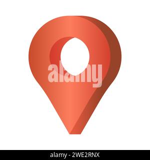 3D Realistic Location map pin GPS pointer markers vector illustration Stock Vector