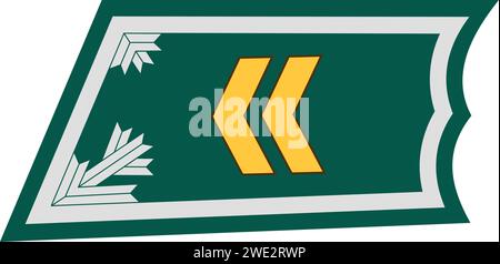 Shoulder pad military insignia  for non-commissioned officers of the Finland army ALIKERSANTTI (CORPORAL) Stock Vector