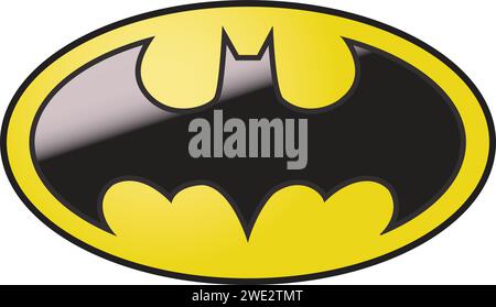 Batman logo, Batman sign, batman, Batman superhero comic Stock Vector