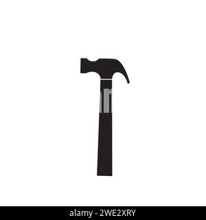 Hammer icon. Simple illustration of house hammer logo design. Carpenter hammer tool vector design and illustration. Stock Vector
