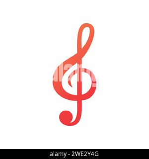 Music note icon isolated on white background vector illustration Stock Vector