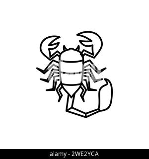 Scorpio zodiac sign logo icon isolated horoscope symbol vector illustration Stock Vector