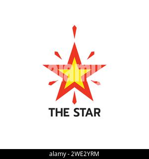 Elegant star bright logo icon isolated on white background vector illustration Stock Vector