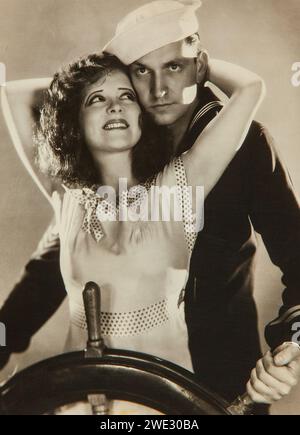 Clara Bow and Fredric March in True to the Navy (Paramount, 1930) Portrait Photo Stock Photo