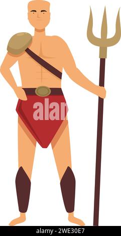 Gladiator battle warrior icon cartoon vector. Work flag. Field coliseum Stock Vector