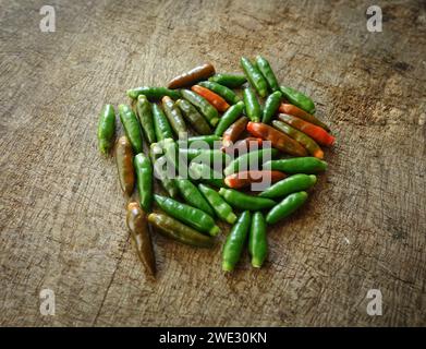 Bird's eye chilly , which are used in curries and other foods Stock Photo