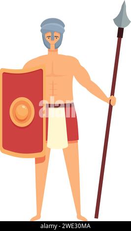 Colosseum warrior icon cartoon vector. Facility old battle. Outdoor battle Stock Vector