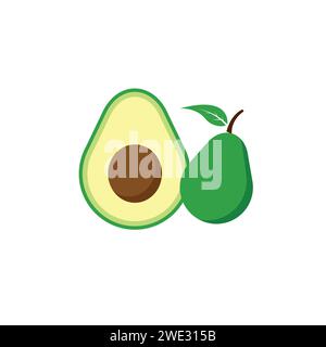 Avocado icon isolated on white background vector illustration Stock Vector