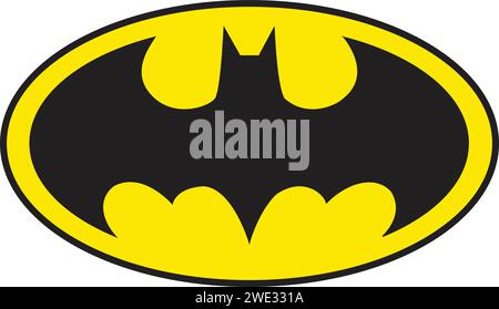 Batman logo, Batman sign, batman, Batman superhero comic Stock Vector